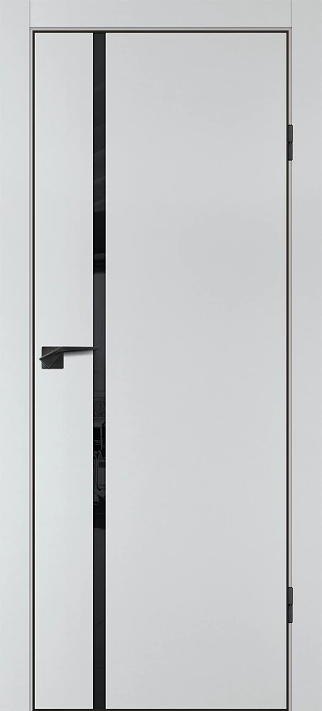 Фото Межкомнатная дверь P-22  кромка ABS черная c 4-х ст. Сапфир матовый