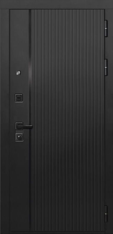 Входная дверь ДвериПРО L-45 Без фрезеровки Дуб арктик горизонт DPRO195649 внешняя сторона