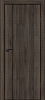 Межкомнатная дверь P-21  черный молдинг PET,  кромка ABS черная c 4-х ст. Дуб темный