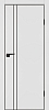 Межкомнатная дверь P-20  черный молдинг PET,  кромка ABS черная c 4-х ст. Белый матовый