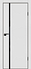 Межкомнатная дверь P-22  кромка ABS черная c 4-х ст. Белый матовый